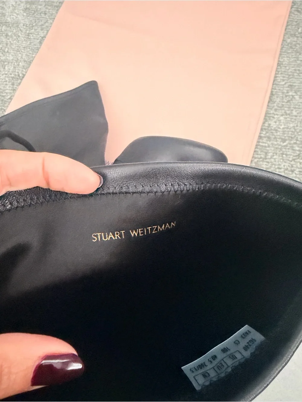 Stuart Weitzman Tieland Over-the-Knee Boots - Black 10